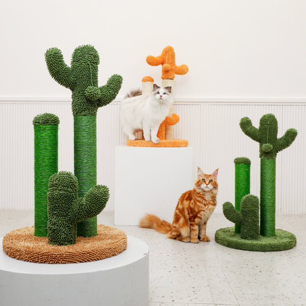 Vibrant Scratching Pillar for Cats