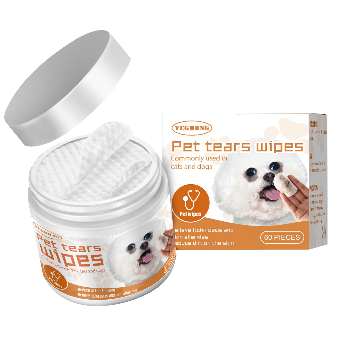 Pet Eye Wipes – Tear Stain & Dirt Removal for Dogs & Cats