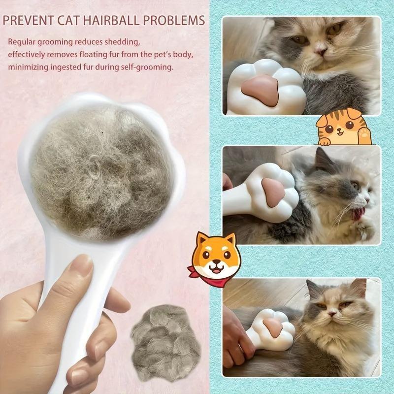 Paw Shaped Pet Grooming Brush – Hair Remover for Dogs & Cats