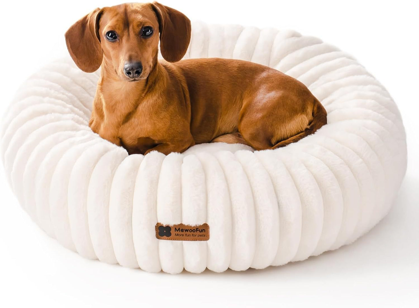 MEWOOFUN Donut Dog Bed for Small Dogs
