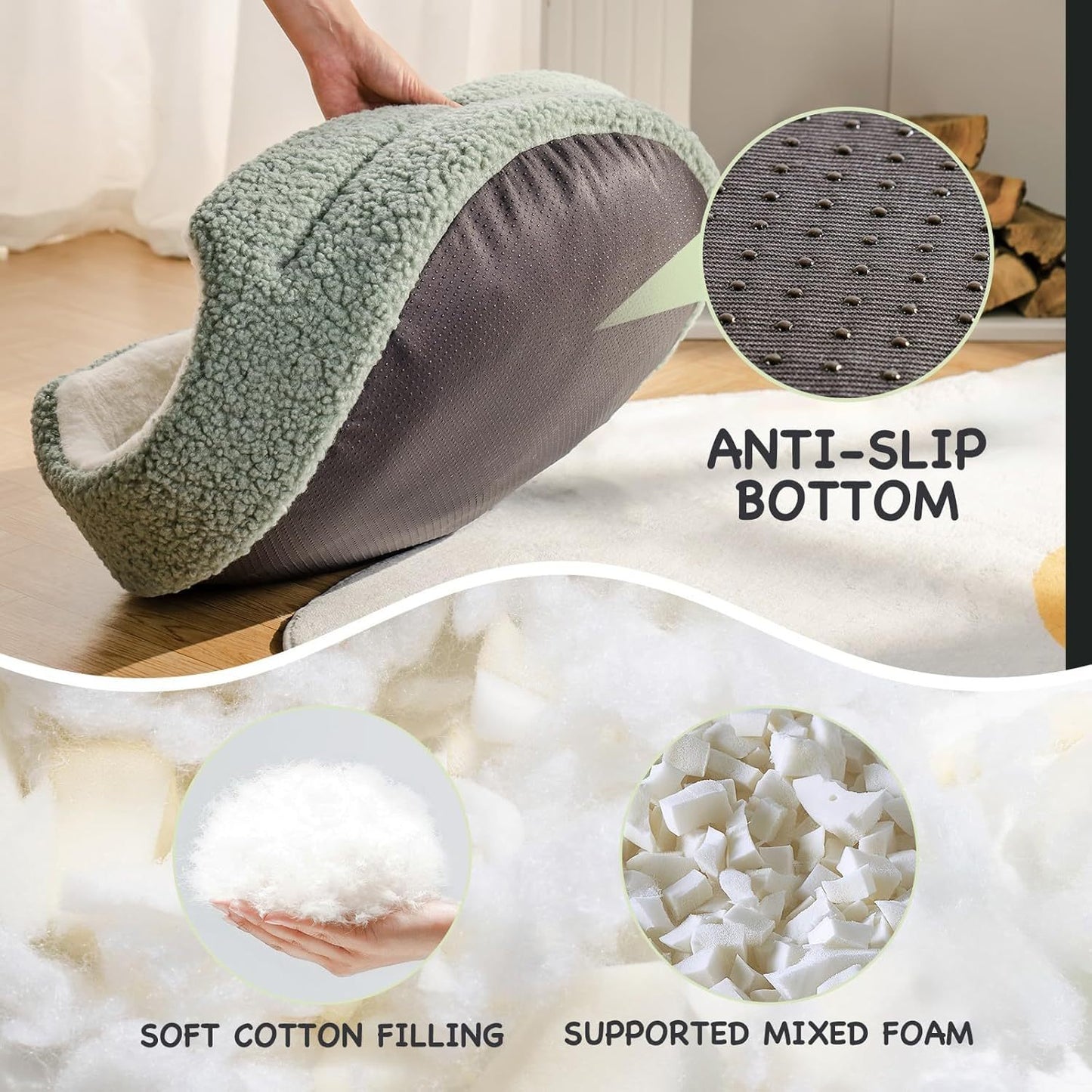 Mewoo Washable Pet Bed For Cats & Small Dogs