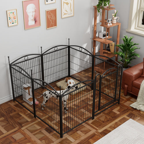 32" 8-Panel Metal Dog Fence