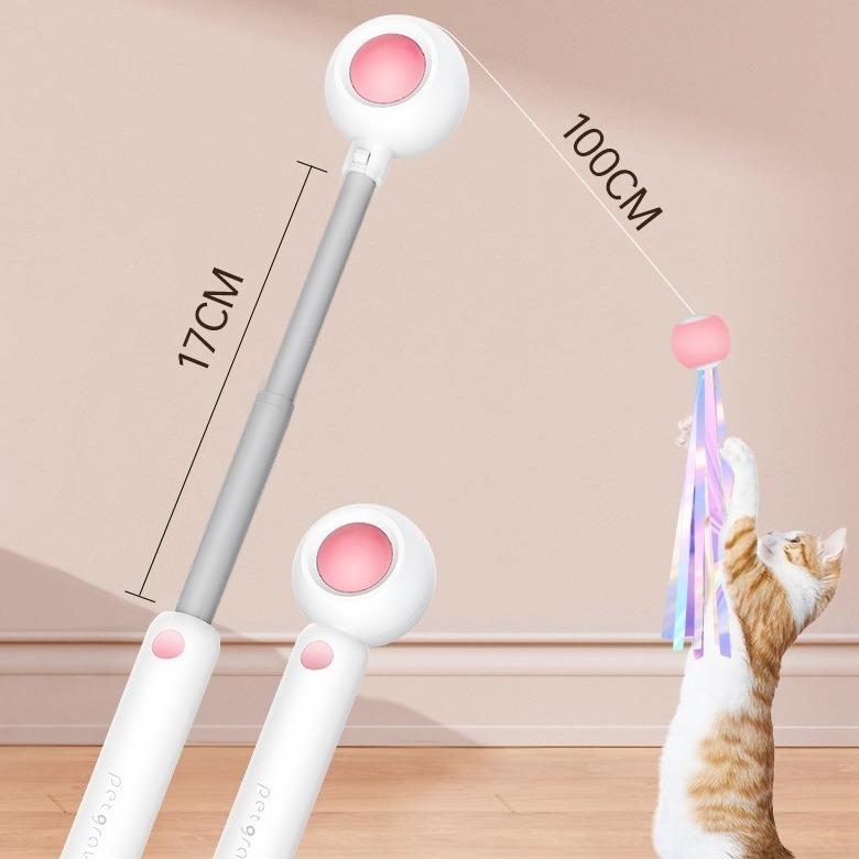 Retractable Laser Cat Wand – Interactive & Safe Play