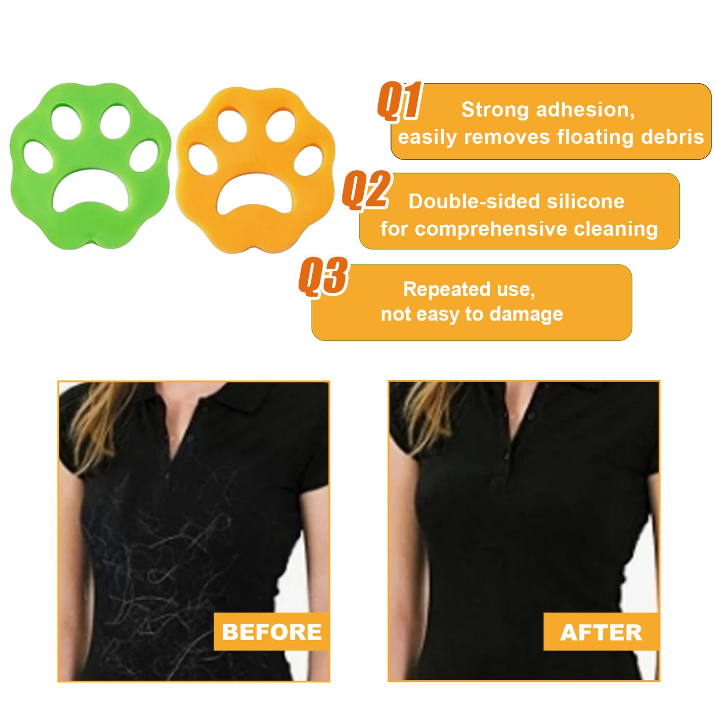 2 Pack Pet Hair Remover for Laundry – Reusable Lint Catcher