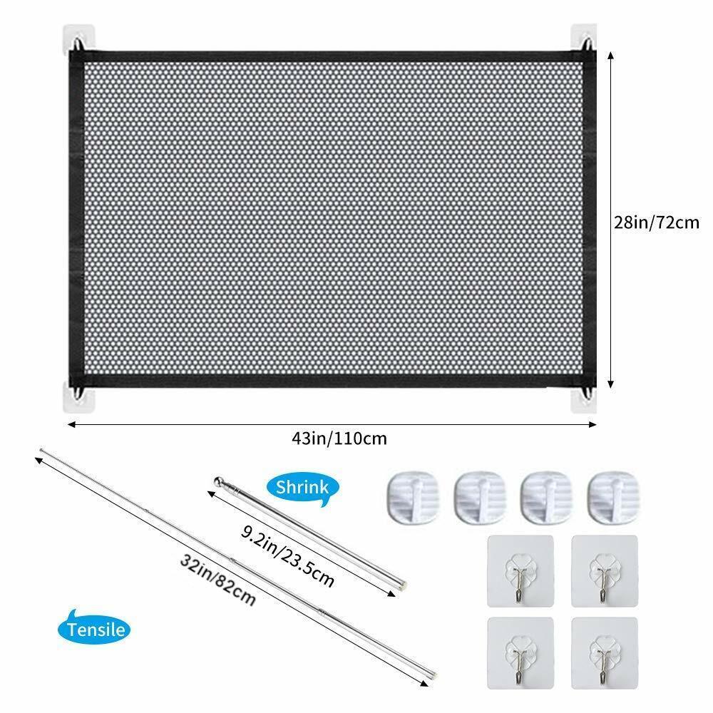 Pet Safety Gate – Portable Mesh Fence for Doors & Stairs
