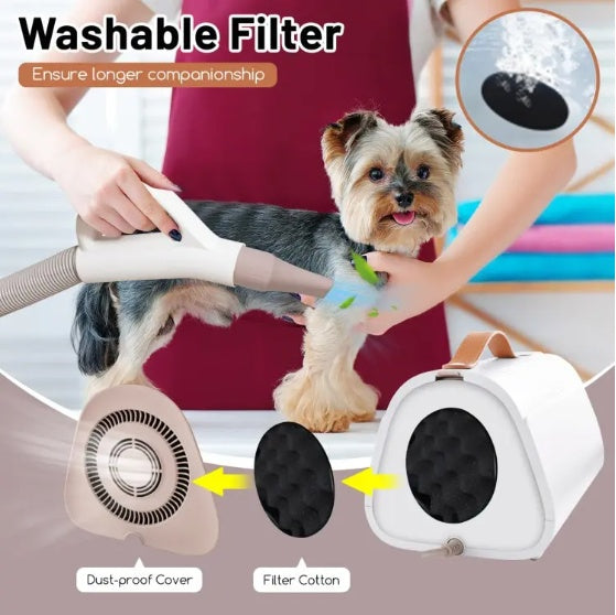 Dog & Cat Hair Blower with Negative Ion & Adjustable Temperature
