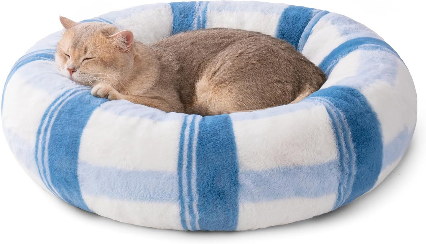 Plush Round Cat Bed For Indoor Cats
