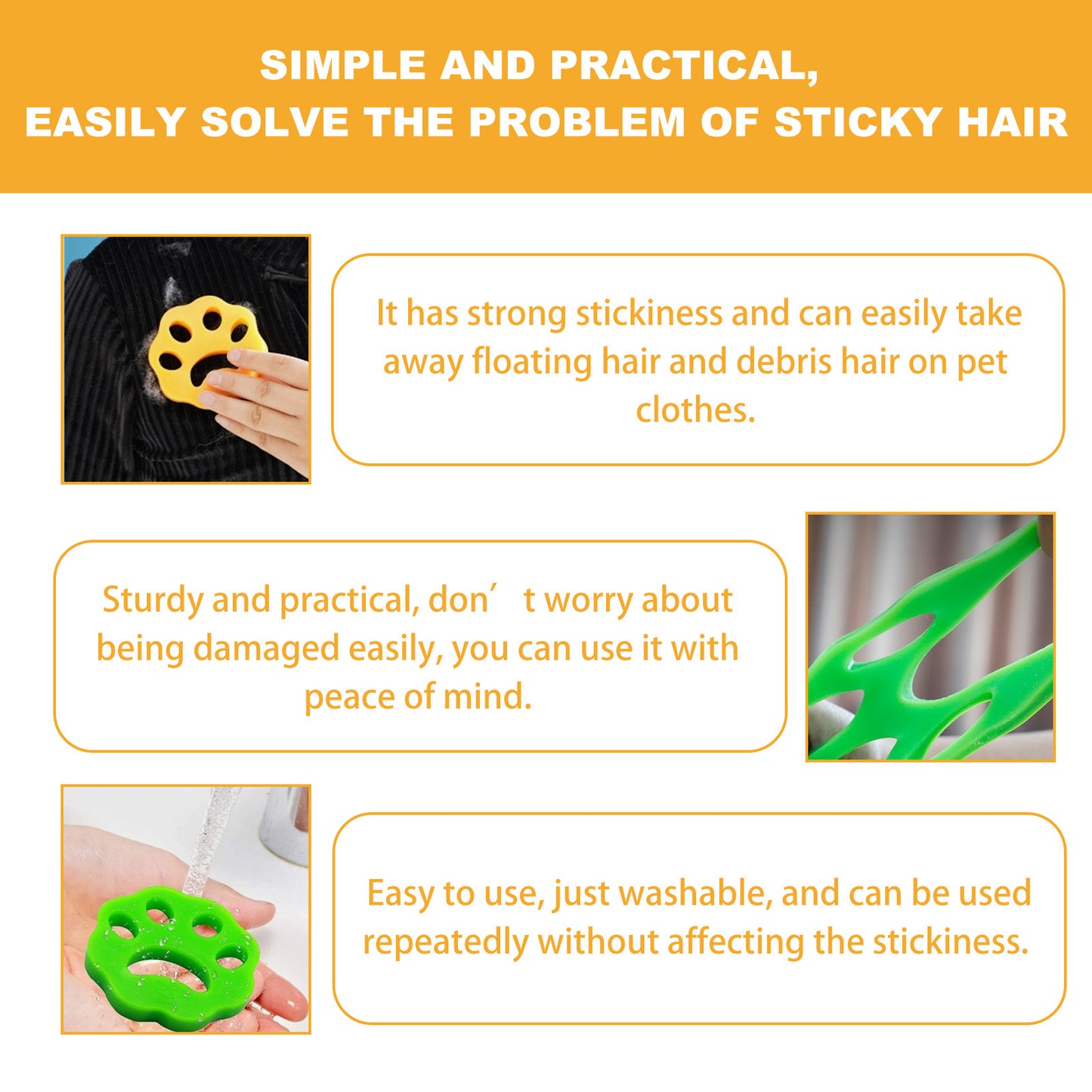 2 Pack Pet Hair Remover for Laundry – Reusable Lint Catcher