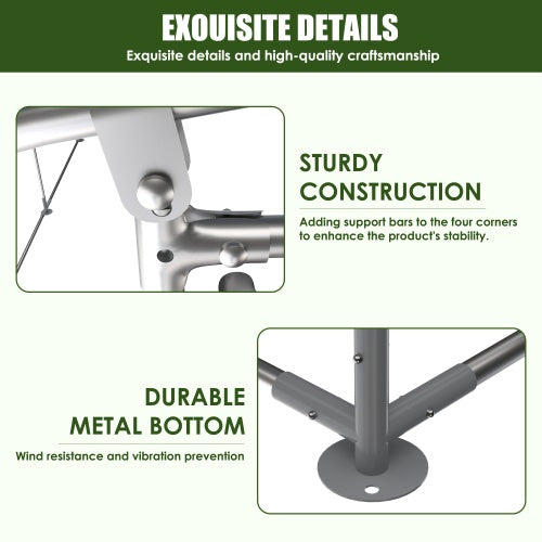 Large Metal Chicken Coop – Steel Frame, Waterproof UV Protection