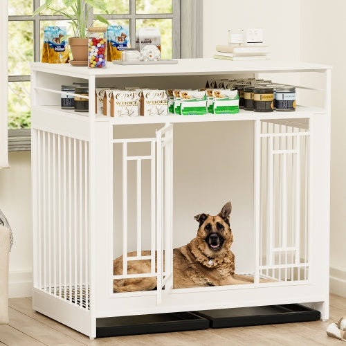 Large Dog Kennel Furniture, Wooden Kennel With Divider