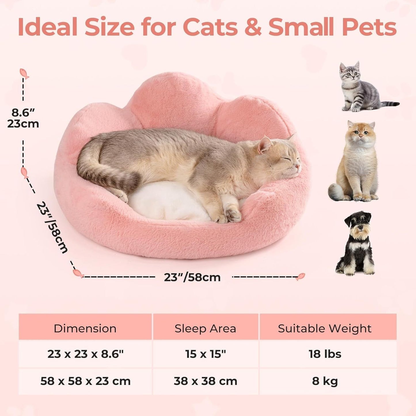 Fluffy Cat Couch Bed