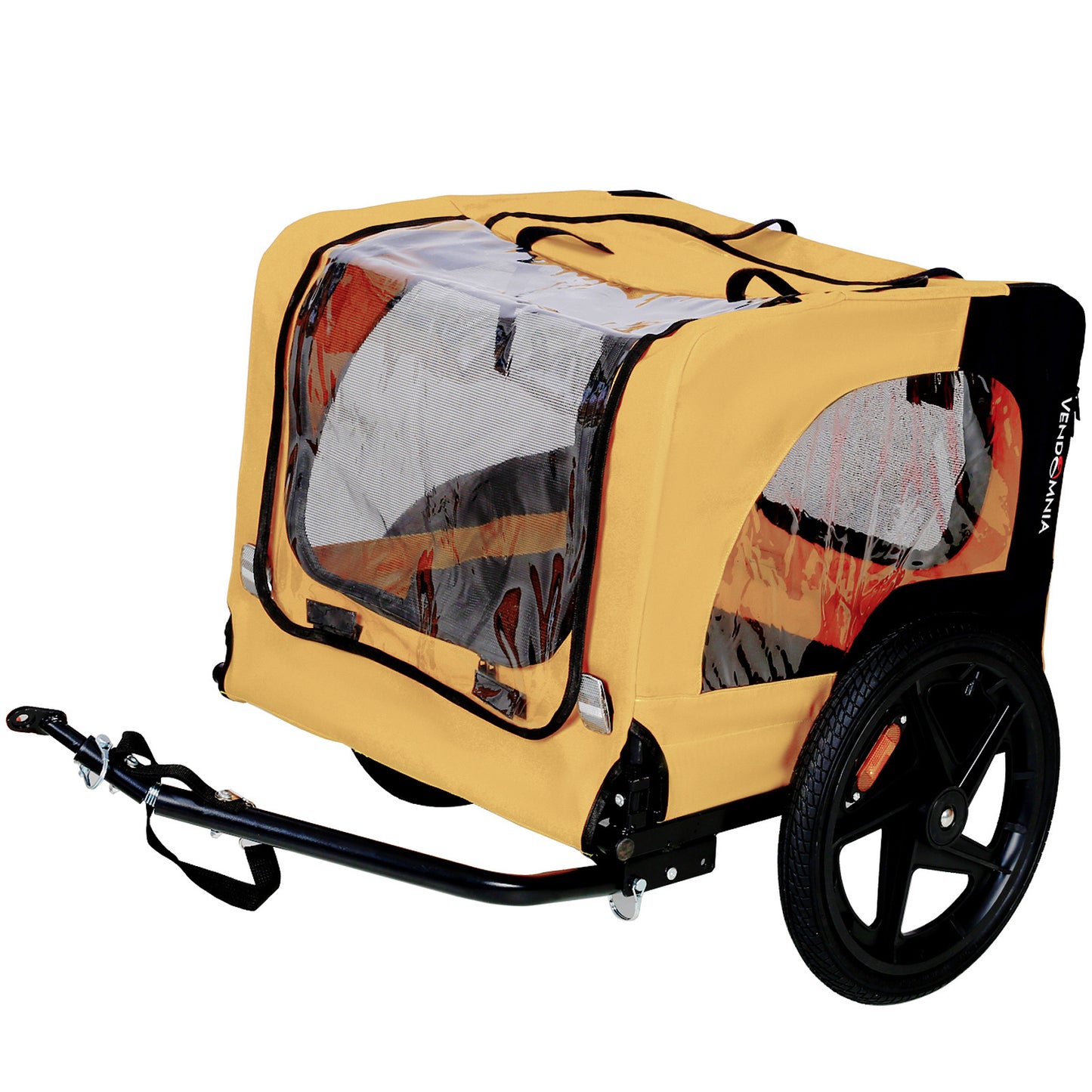 Yellow Foldable Pet Stroller & Bike Carrier