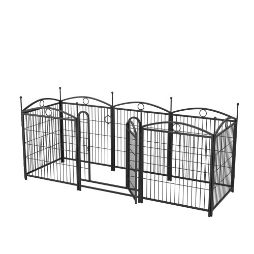 32" 8-Panel Metal Dog Fence