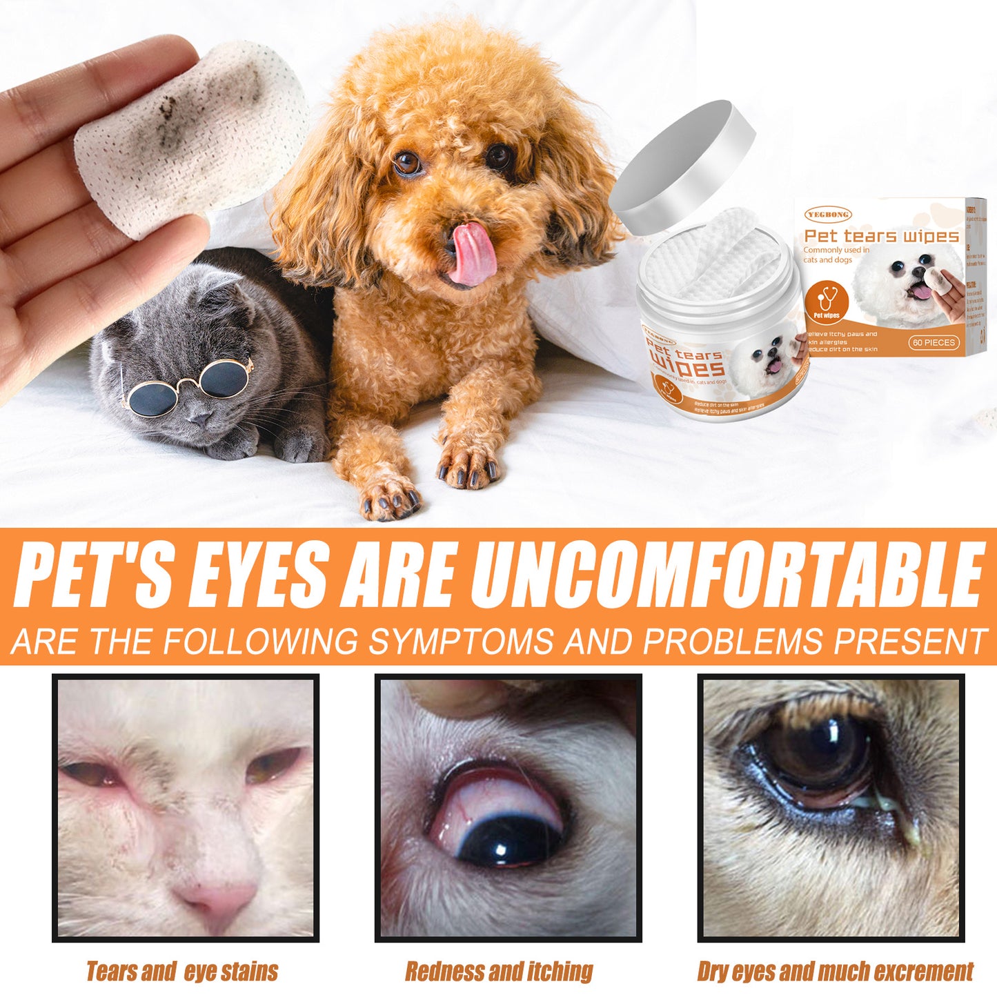 Eye Cleaning Pads for Dogs and Cats