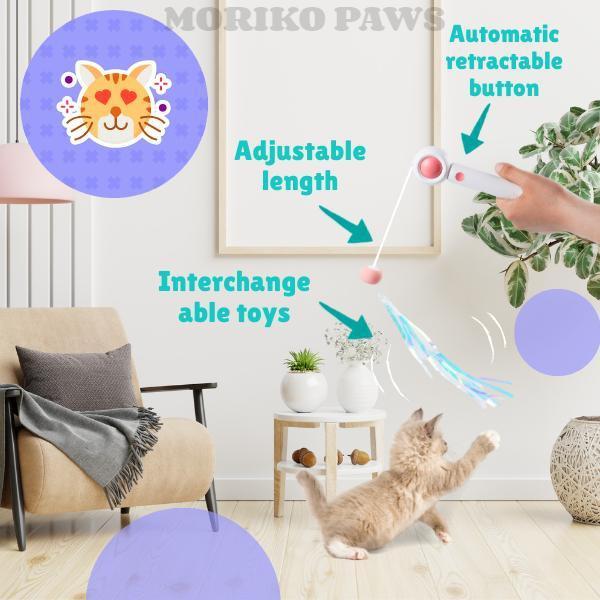 Retractable Laser Cat Wand – Interactive & Safe Play