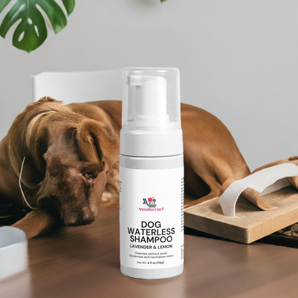Dog Waterless Shampoo - No Rinse, Easy Clean Coat Formula for Pets