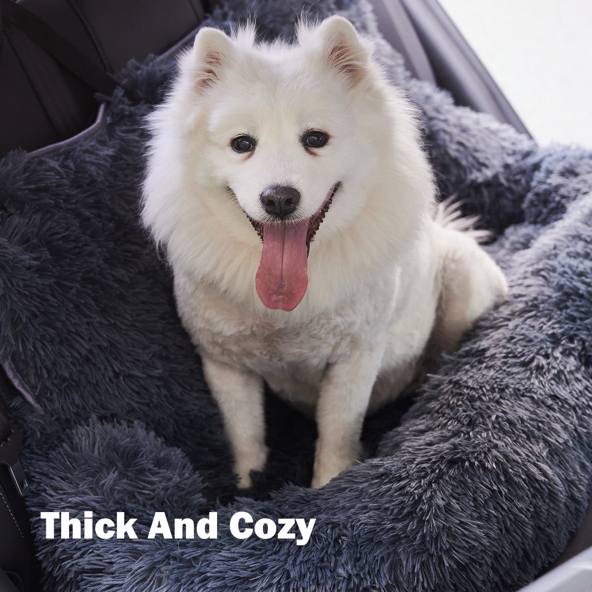 Dog Car Seat – Travel Booster with Seat Belt & Washable Plush