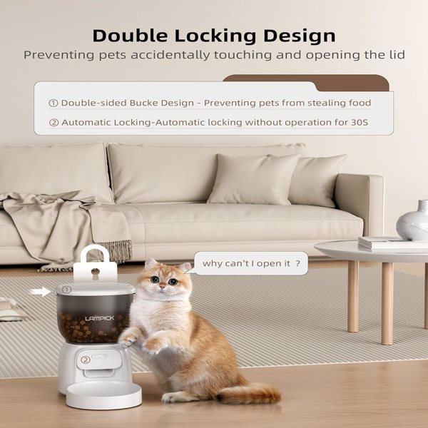 Automatic Cat Feeder - WiFi Cat Food Dispenser With APP Control