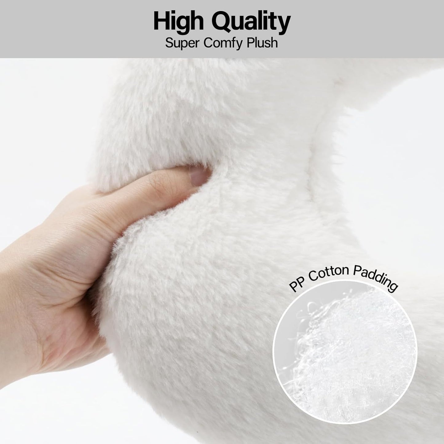 Fluffy Support Pillow For Cat & Puppy Joint Relief White