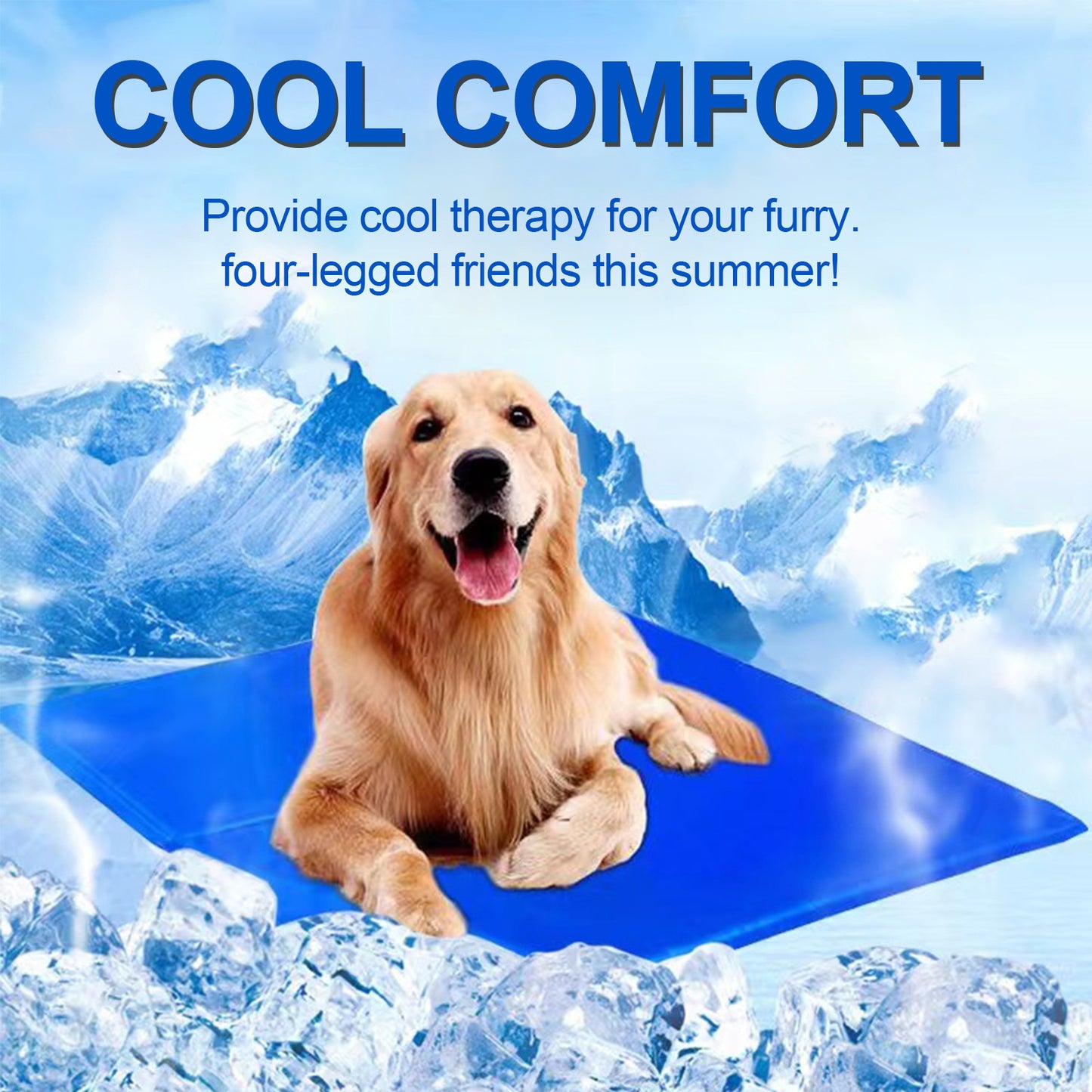 Dog Cooling Mat, Pressure-Activated Gel Pad