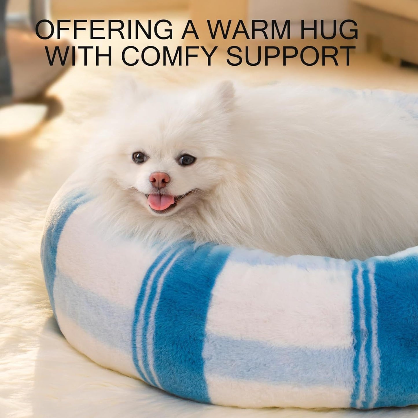 Plush Round Cat Bed For Indoor Cats