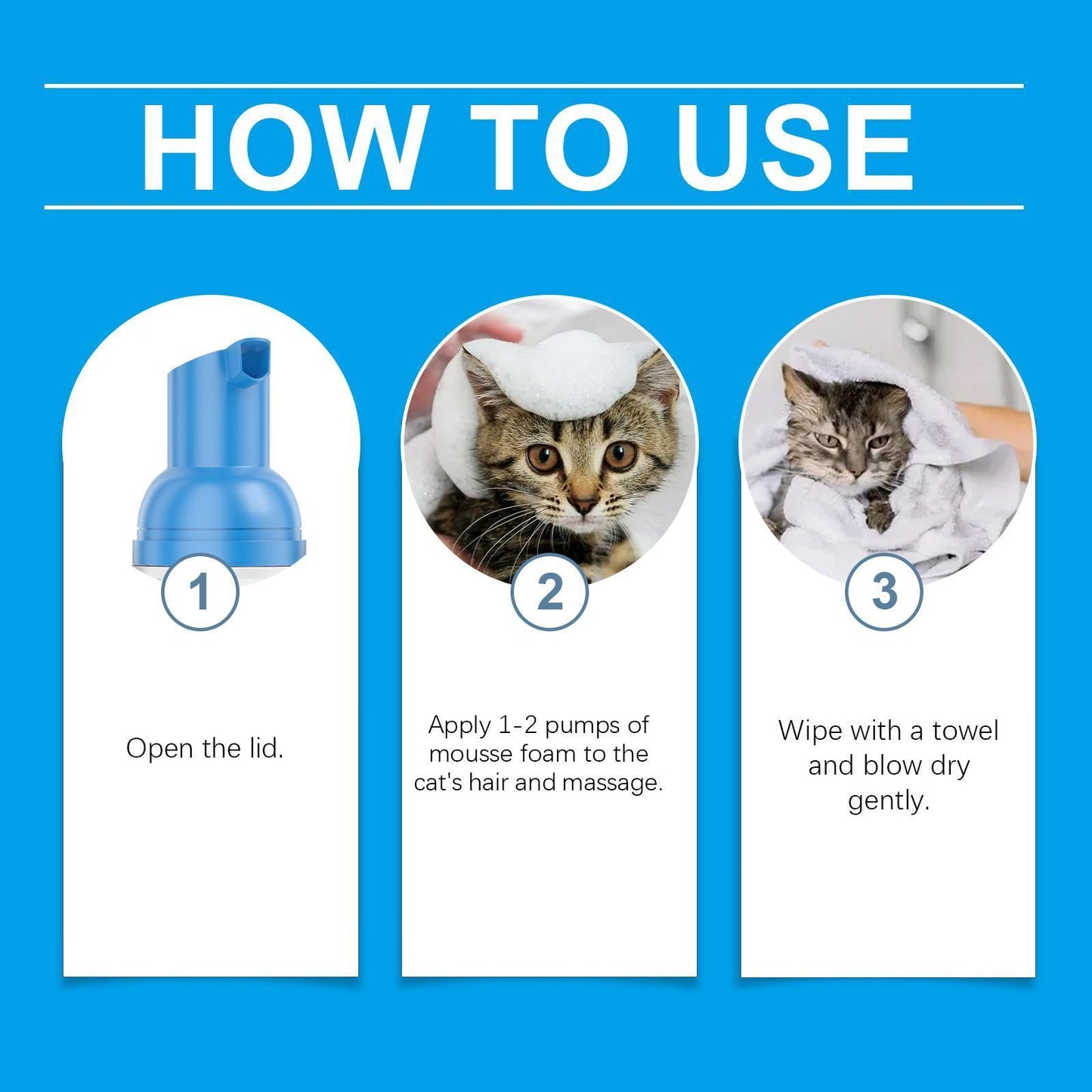 Yegebang Cat Cleaning Mousse – Mild Non-Irritating Pet Cleaning Foam