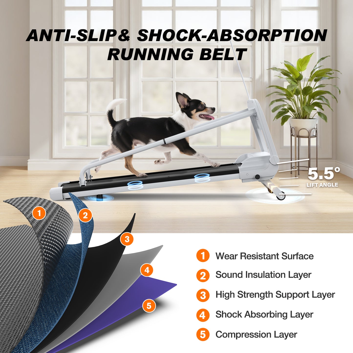 Quiet Smart Pet Treadmill – Adjustable Speed for Small & Medium Dogs