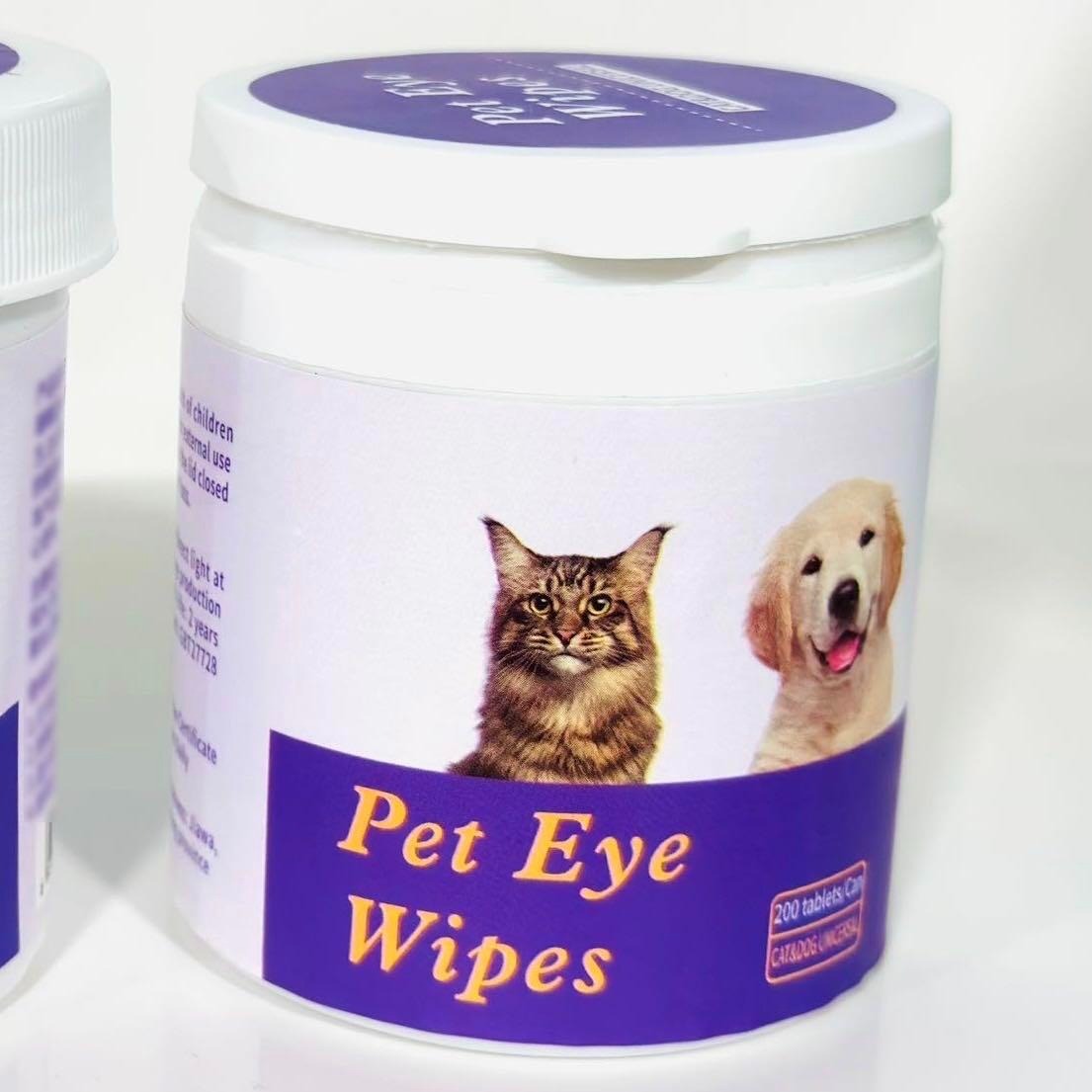 Pet Eye Wipes – 200 Count Tear Stain Removing & Cleaning Wipes for Dogs and Cats