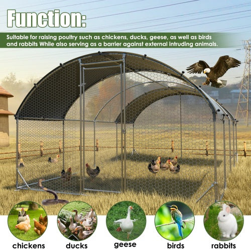 Large Metal Chicken Coop – Waterproof & UV-Protected
