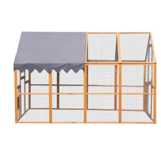 Outdoor Chicken Coop - Large Kitten Playpen, Upgraded Waterproof Cover