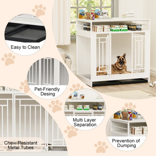 Large Dog Kennel Furniture, Wooden Kennel With Divider