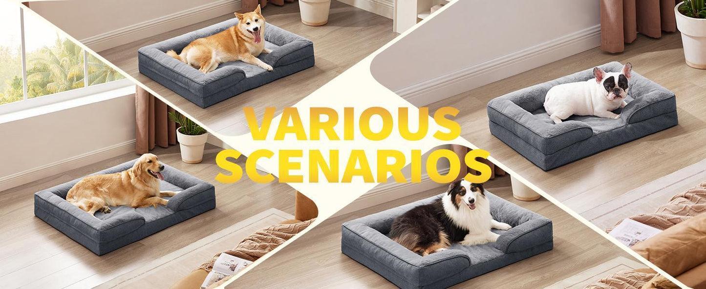 Orthopedic Dog Sofa – Washable, Waterproof, Foam Support