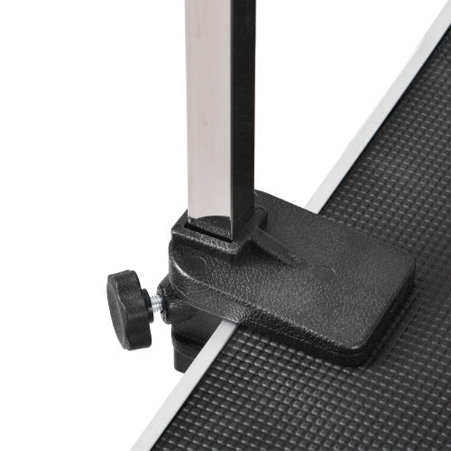 Professional Large Dog Grooming Table with Adjustable Armrests, Lasso, and Grid Tray