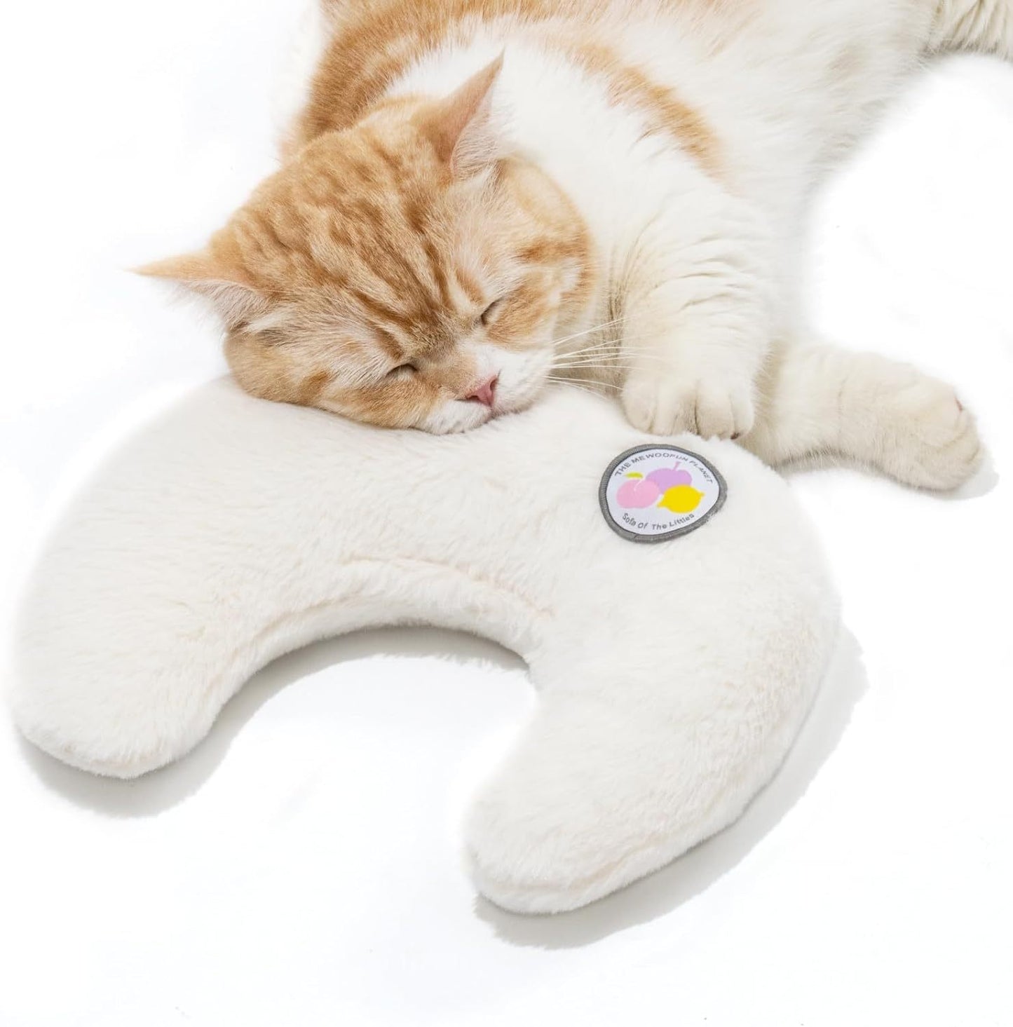 Fluffy Support Pillow For Cat & Puppy Joint Relief White
