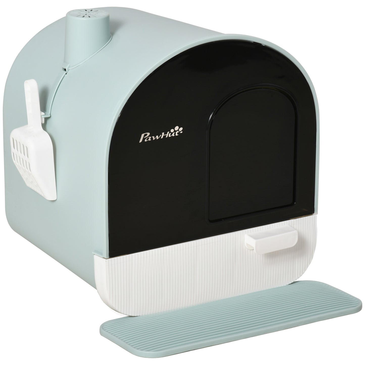 Covered Cat Litter Box with Tray & Scoop Set