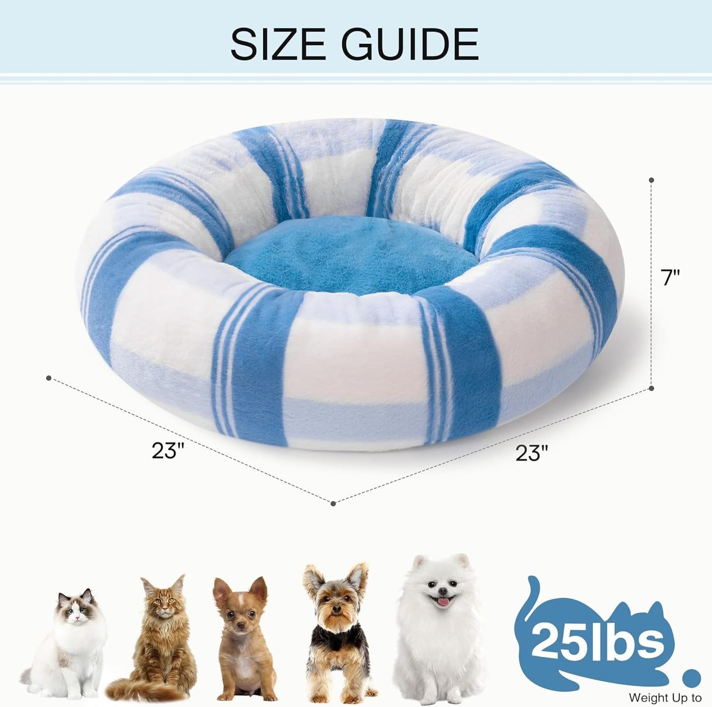 Plush Round Cat Bed For Indoor Cats