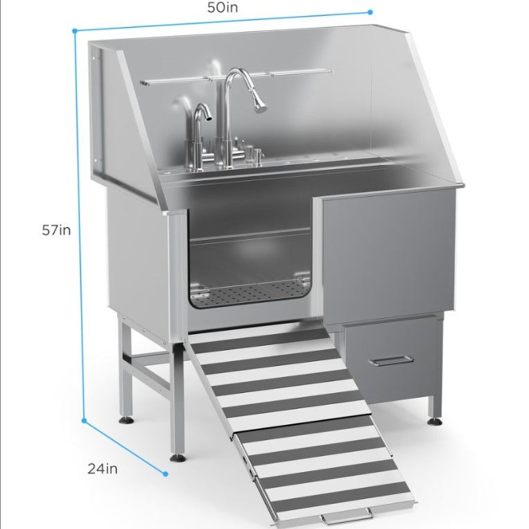 Stainless Steel Dog Bathing Table - Professional Grooming & Bathing Station for Pets