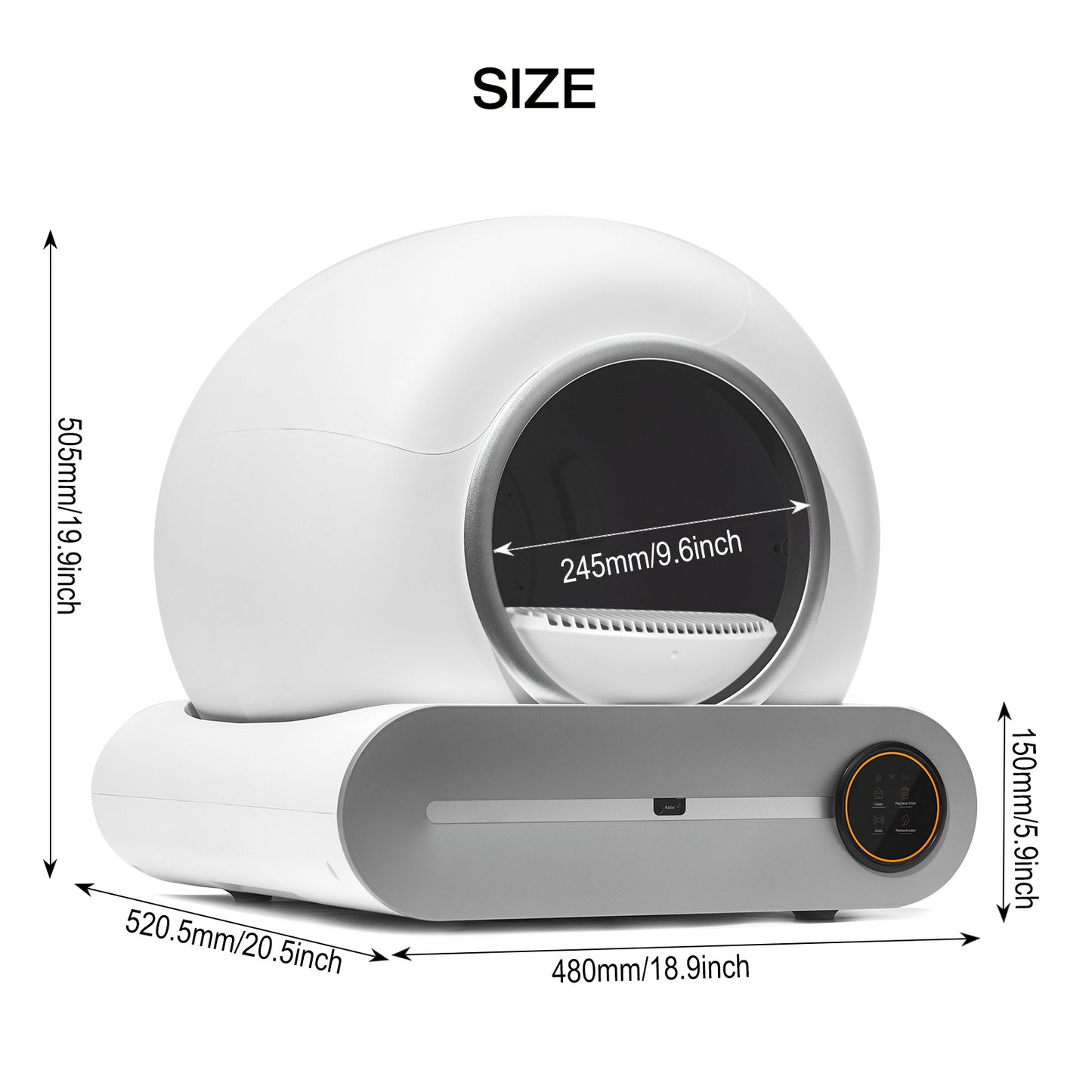 Auto Self-Clean Litter Box with WiFi and Deodorizer