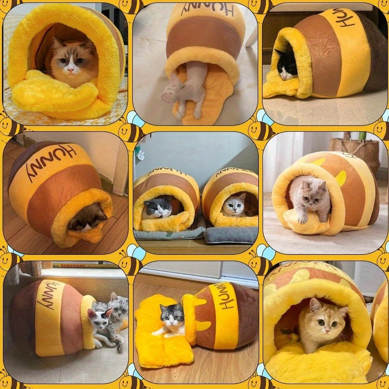 Honey Pot Cat Cave Bed For Indoor Cats