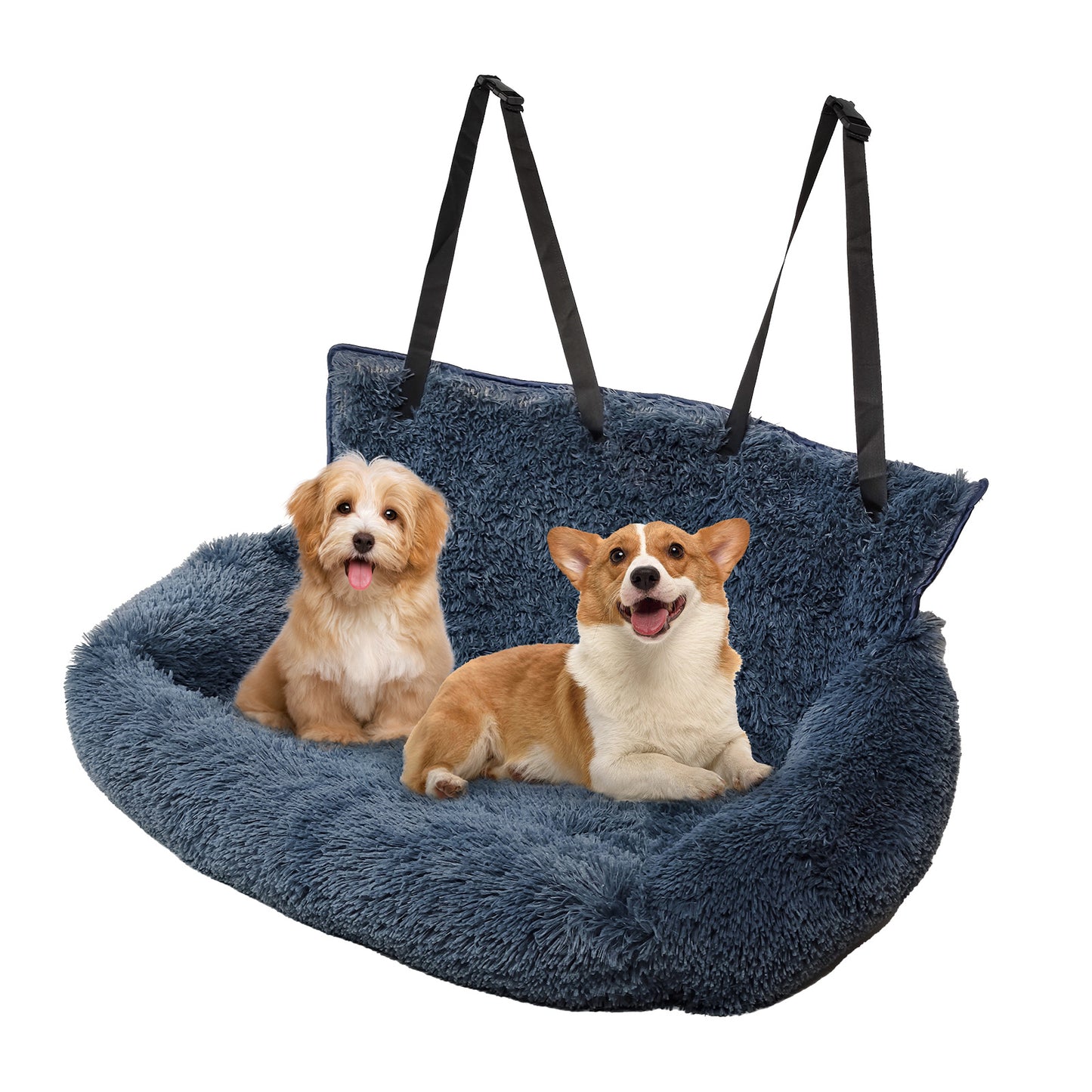 Dog Car Seat – Travel Booster with Seat Belt & Washable Plush