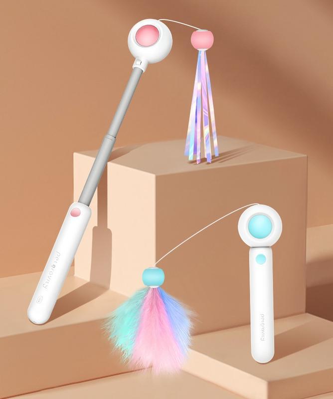 Retractable Laser Cat Wand – Interactive & Safe Play