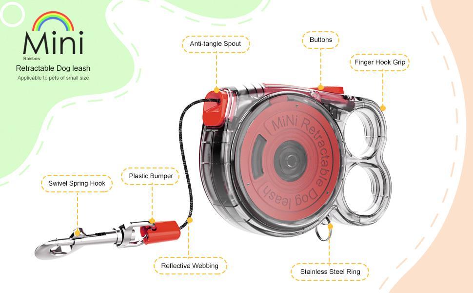 Compact Retractable Leash for Small Pets – Ideal for Outdoors