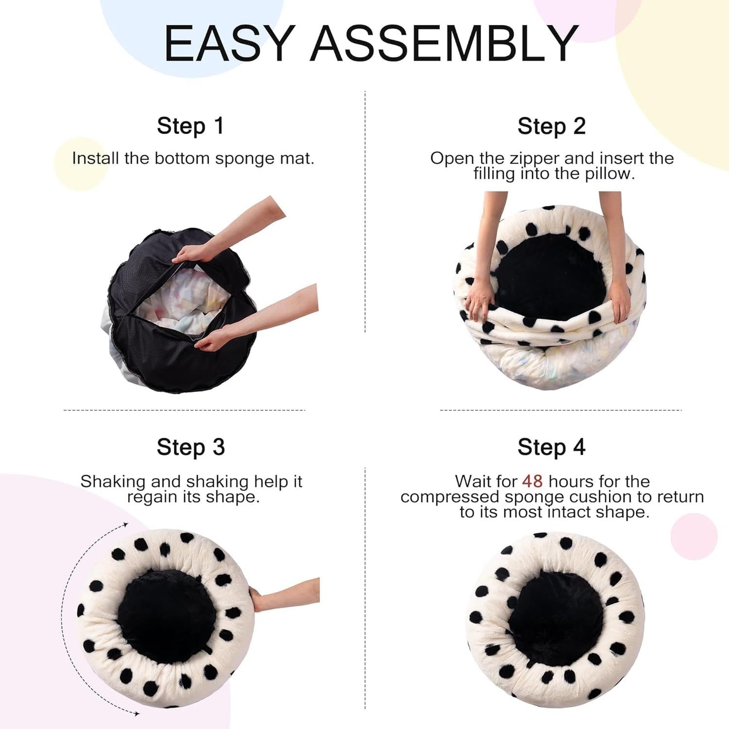 Donut Cat Bed For Indoor Cats