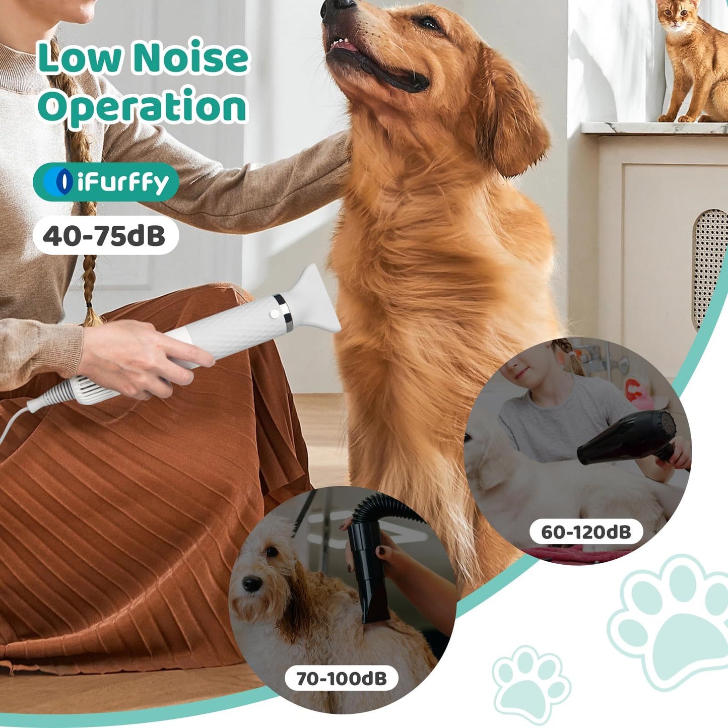 Brushless Motor Handheld Water Blower – High-Power Pet Dryer for Quick Drying & Grooming