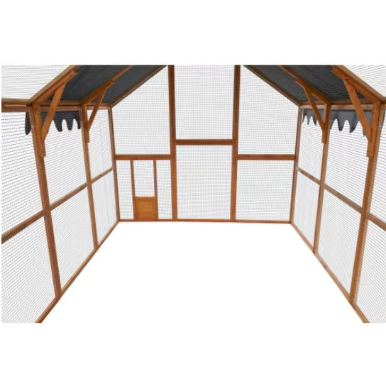 Outdoor Chicken Coop - Large Kitten Playpen, Upgraded Waterproof Cover