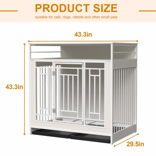Large Dog Kennel Furniture, Wooden Kennel With Divider
