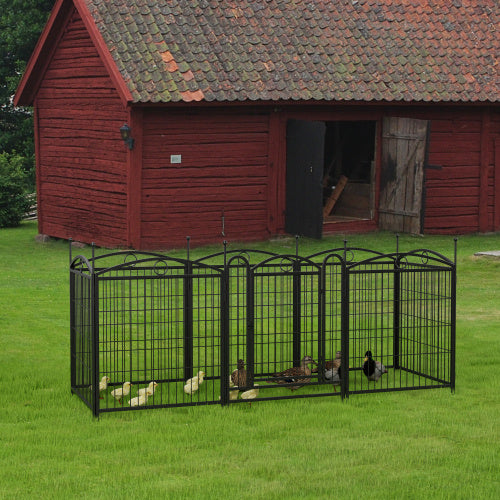 32" 8-Panel Metal Dog Fence
