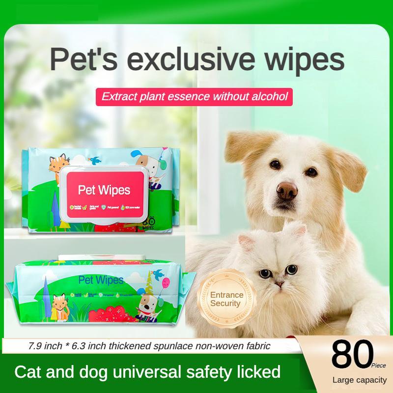 Fragrance-Free Plant-Based Pet Wipes for Paws, Ears, Fur & Eye Cleaning