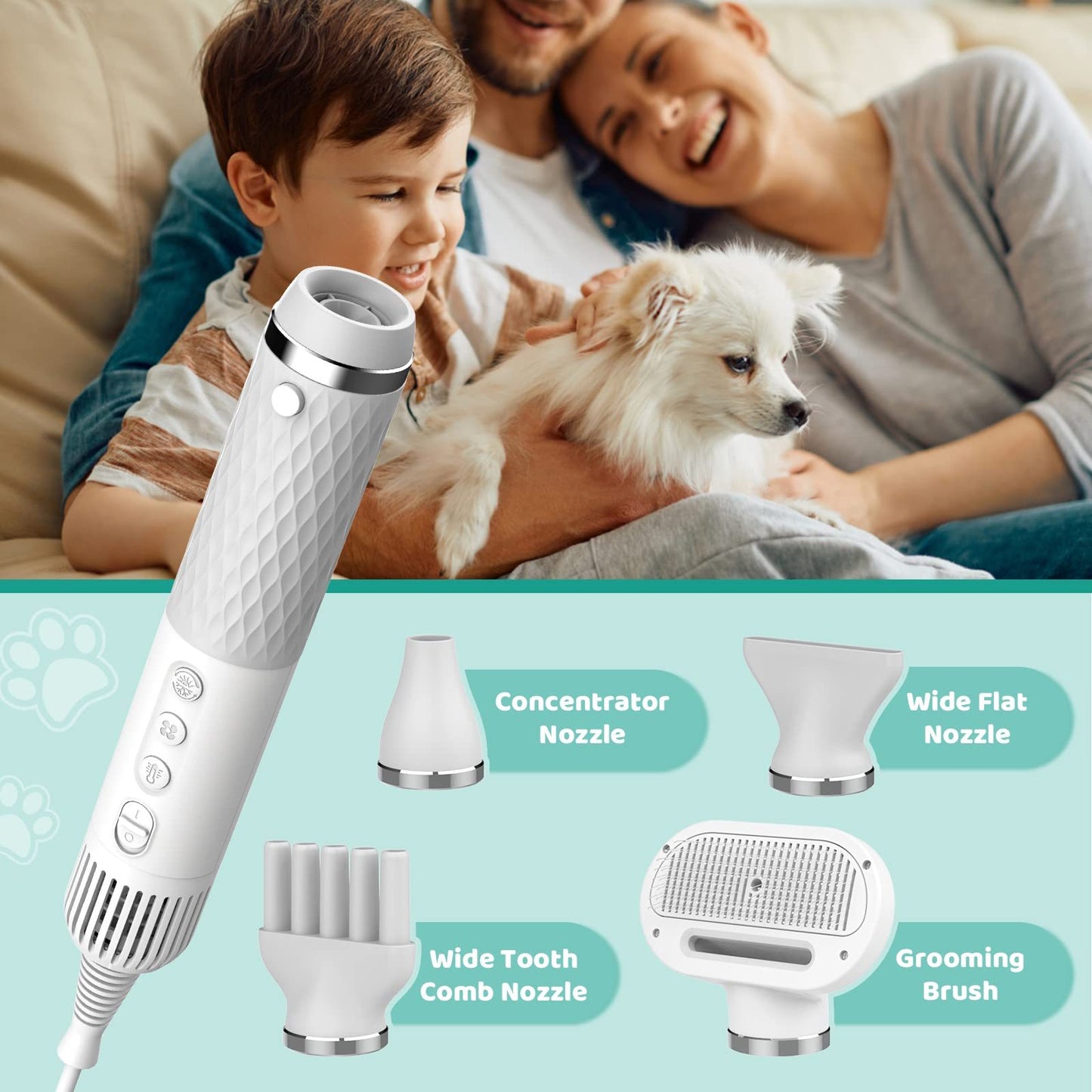 Brushless Motor Handheld Water Blower – High-Power Pet Dryer for Quick Drying & Grooming