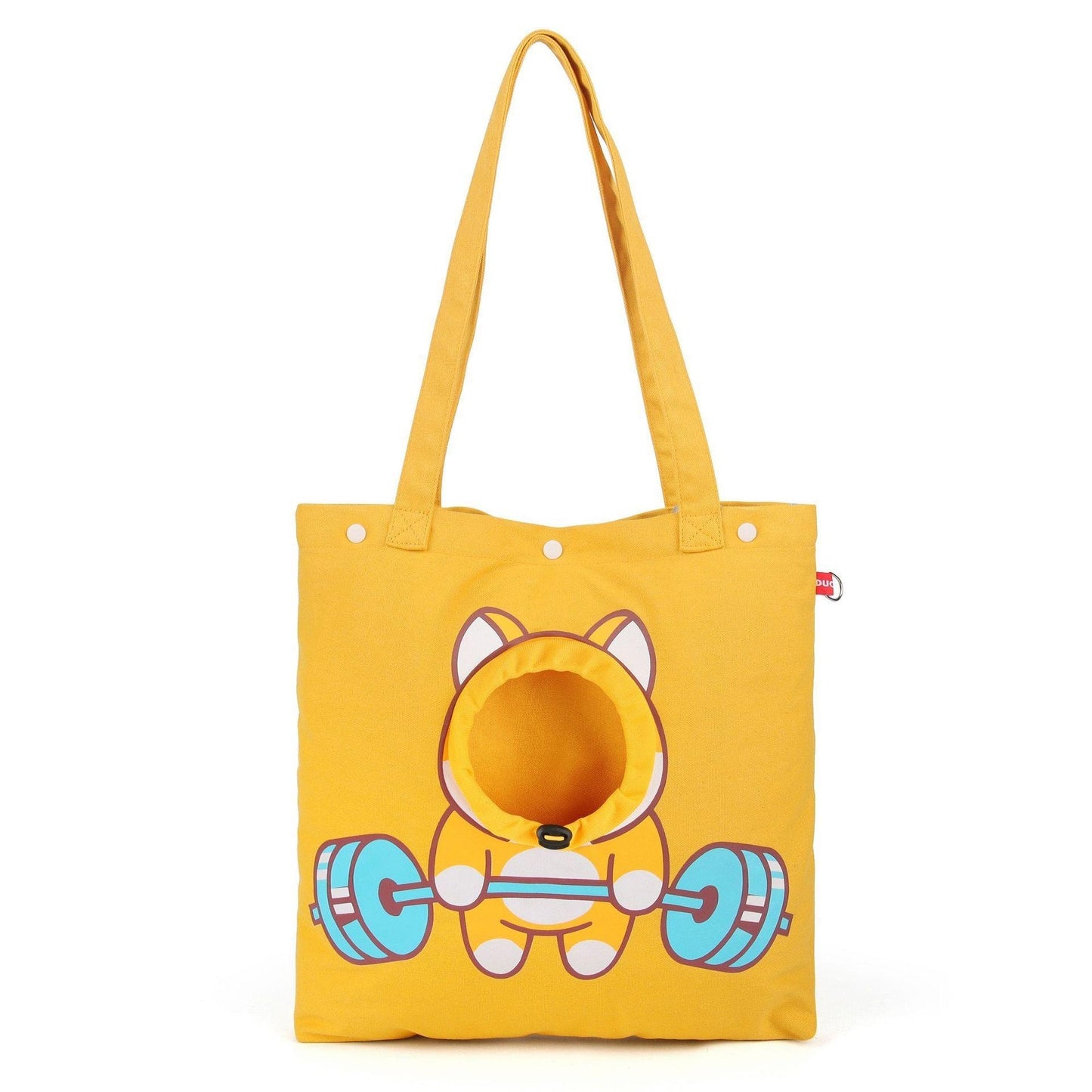 Pet Canvas Shoulder Bag – Cute Animal Shaped Carrier for Cats & Dogs